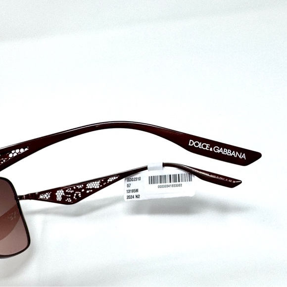 DOLCE & GABBANA Lace Square Sunglasses 57mm In Bordeaux - Picture 6 of 16